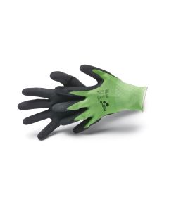 Allstar Soft L/9" kesztyű, elasztikus finomkötött anyagból, ráncolt felületű latexhab bevonat, CAT2 - 2121