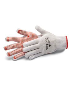 Cottonstar Grip M/8" pamutkesztyű, pettyes tenyérrész, CAT1