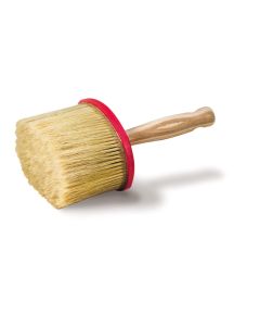 Korongecset ovális 15cm kevert sörte, műanyag fej, fa nyél