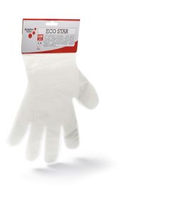 100 Ecostar 100db egyszer használatos kesztyű PE fóliából, SB